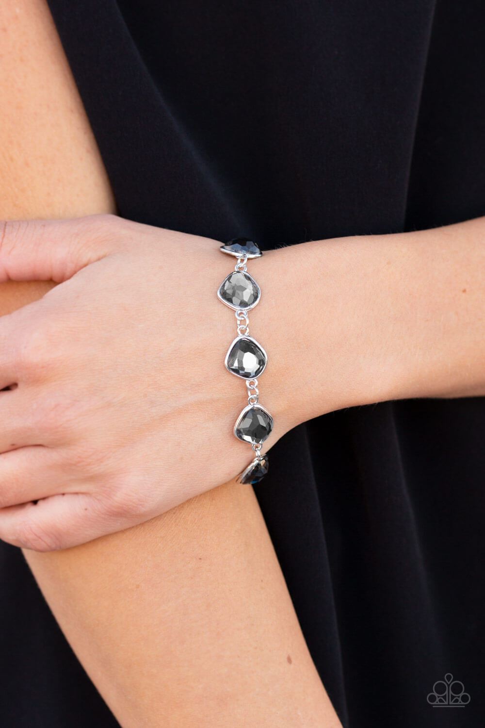 The Imperfectionist - Silver Gem Necklace Set & Bracelet Combo - Princess Glam Shop