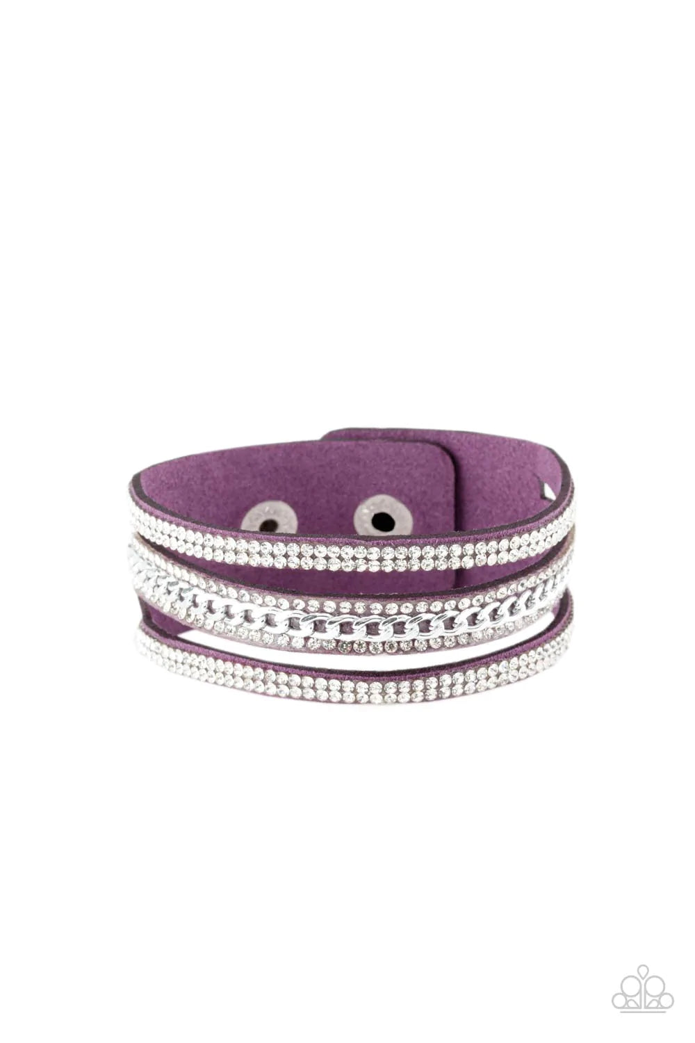 Rollin In Rhinestones - Purple Bracelet - Princess Glam Shop