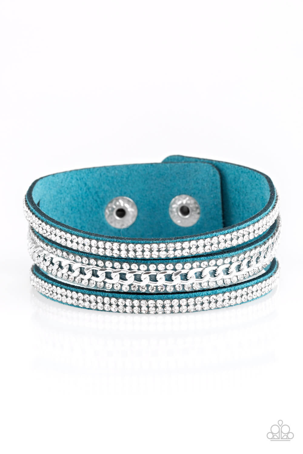Rollin In Rhinestones - Blue Bracelet - Princess Glam Shop