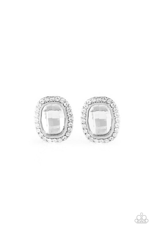 The Modern Monroe - White Earrings - Princess Glam Shop