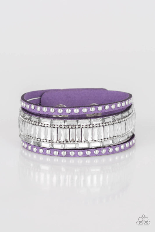 Rock Star Rocker - Purple Bracelet - Princess Glam Shop
