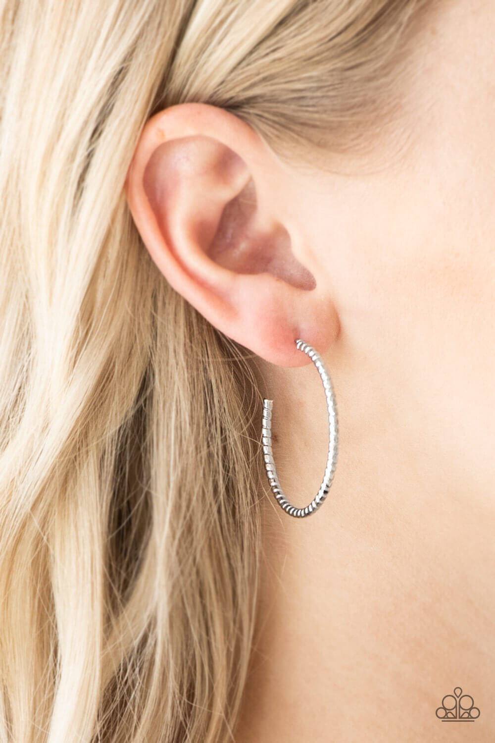 HOOP, Line, and Sinker - Silver Hoop Earrings - Princess Glam Shop