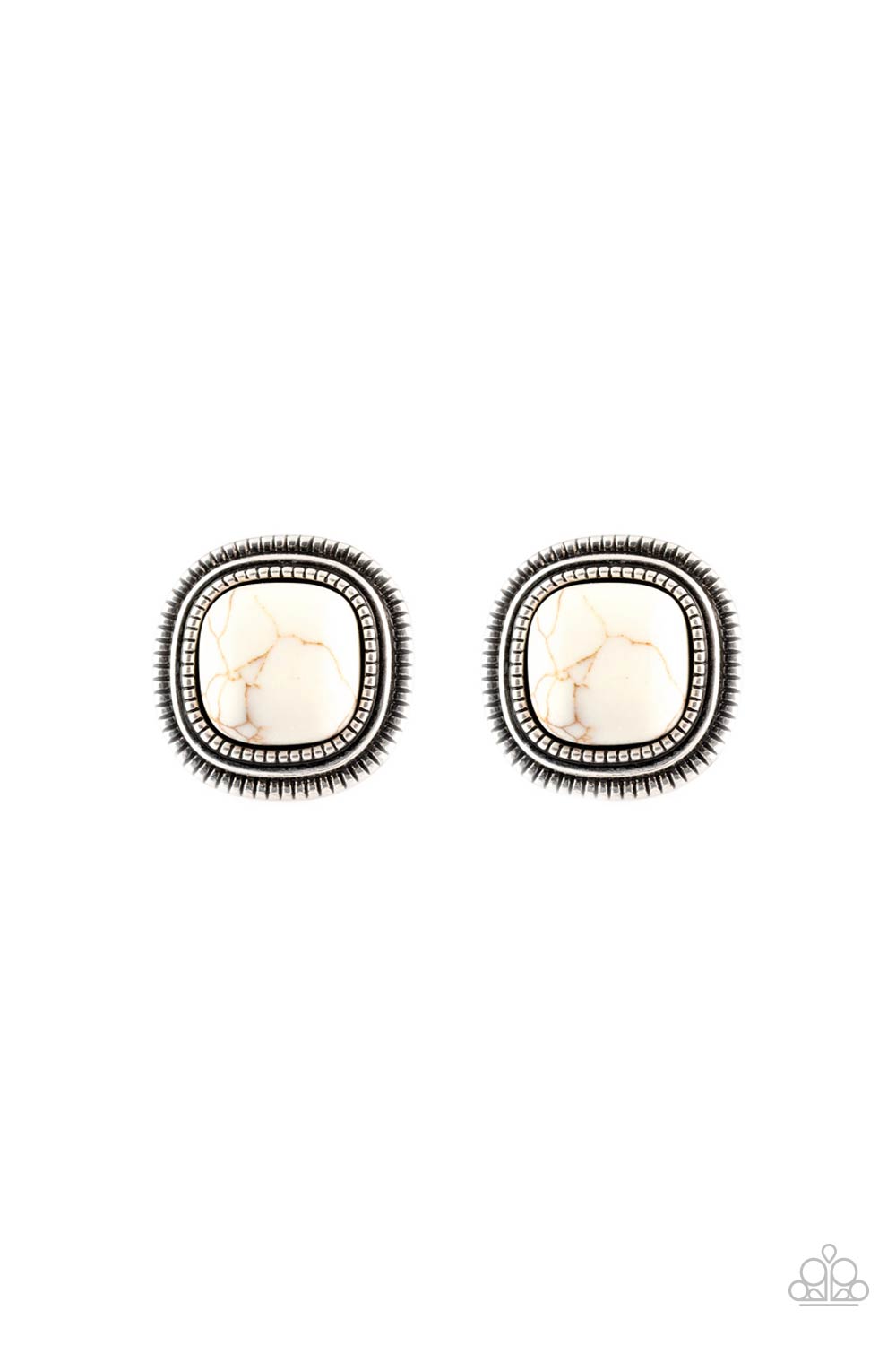 FRONTIER-Runner - White Stone Earrings - Princess Glam Shop