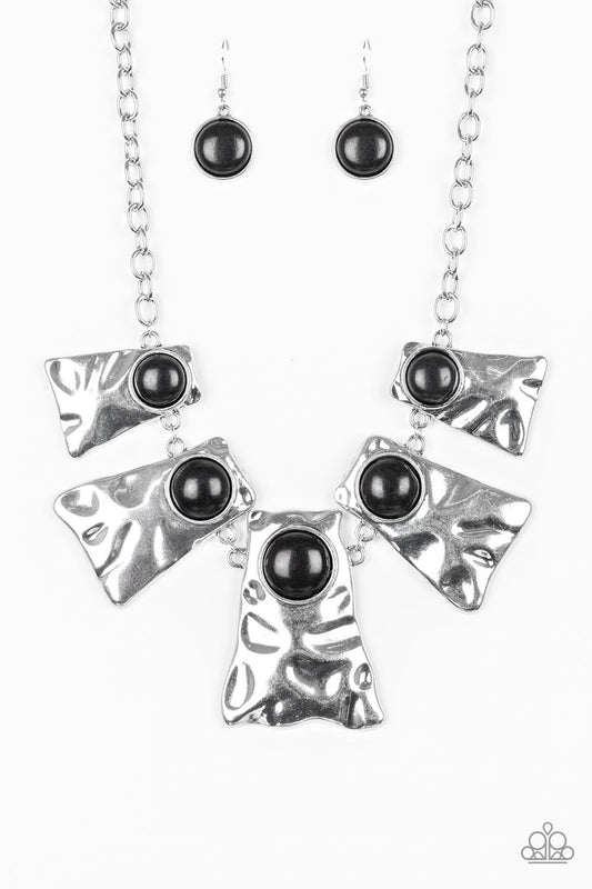 Cougar - Black Stone Necklace Set - Princess Glam Shop