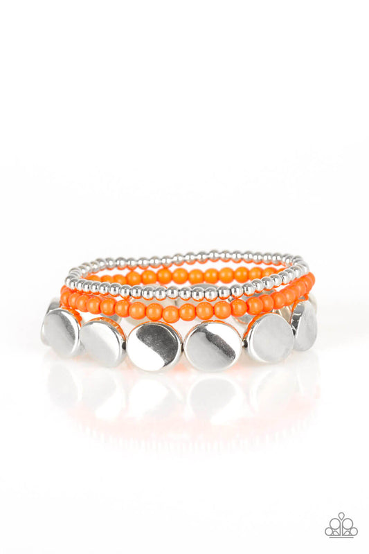 Beyond The Basics - Orange Bracelet Set - Princess Glam Shop