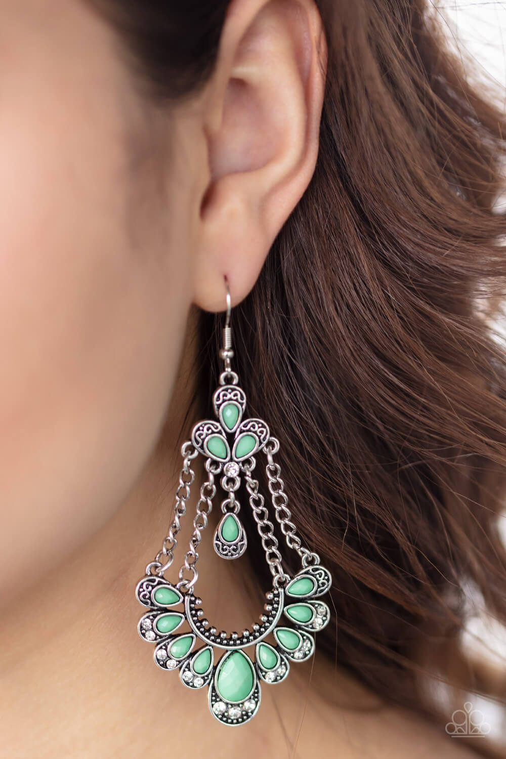 Unique Chic - Green Earrings - Princess Glam Shop