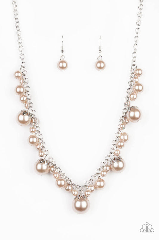 Uptown Pearls - Brown Necklace Set - Princess Glam Shop