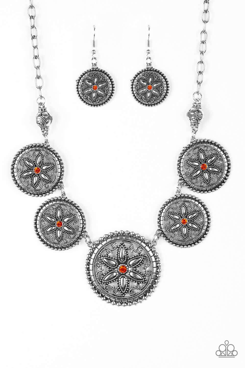 Written In The STAR LILIES - Orange Necklace Set - Princess Glam Shop