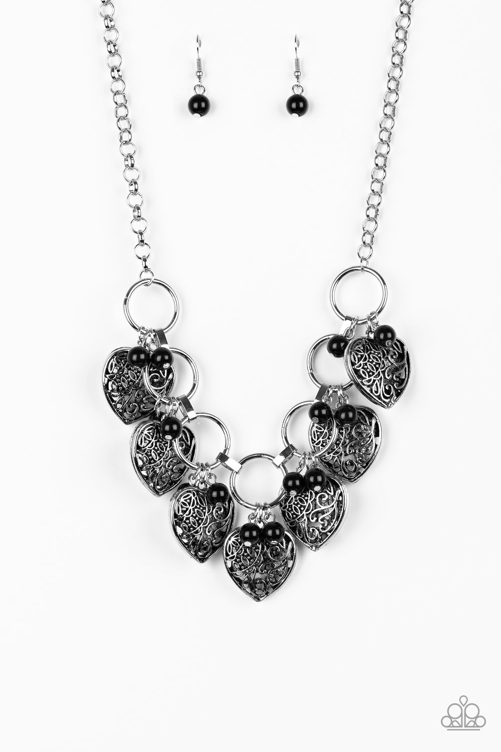 Very Valentine - Black Necklace Set - Princess Glam Shop