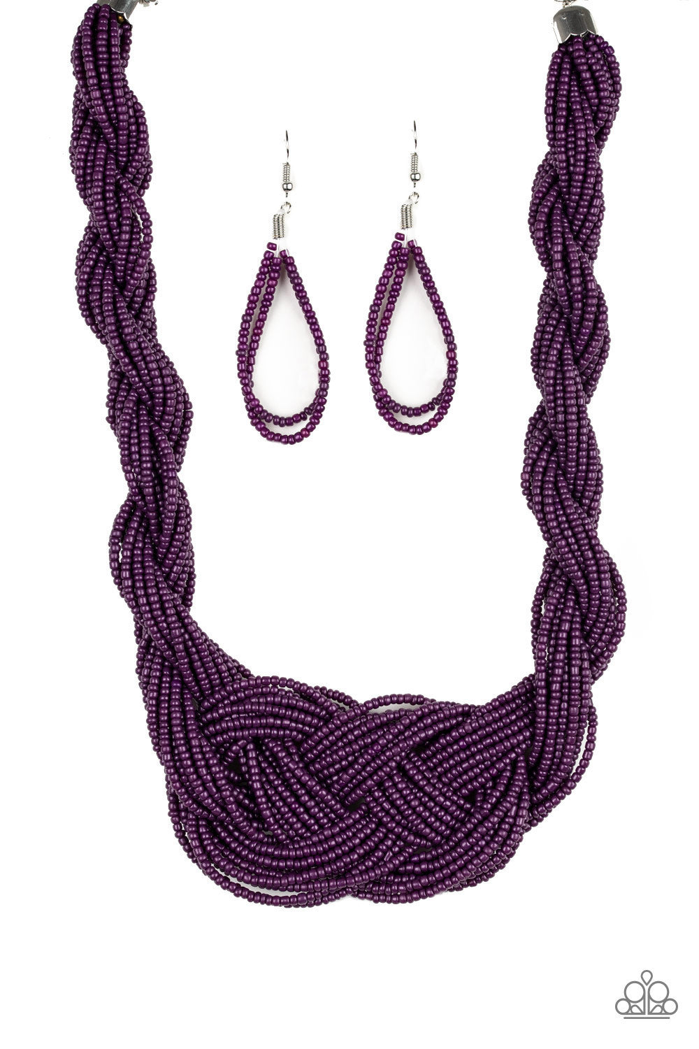 A Standing Ovation - Purple Necklace Set - Princess Glam Shop