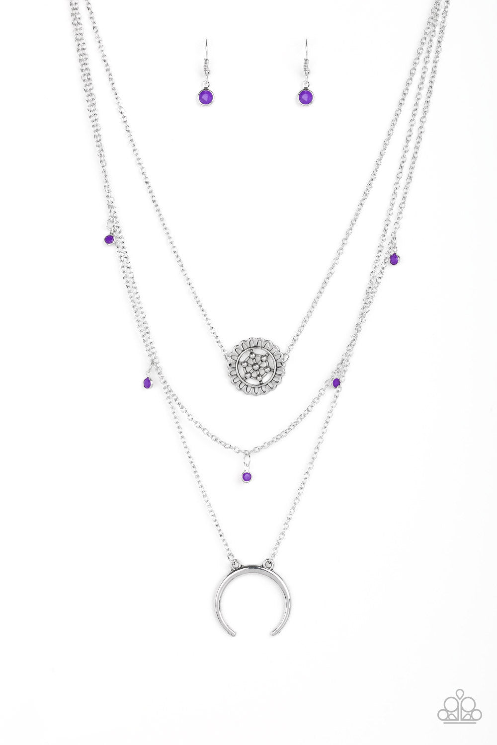 Lunar Lotus - Purple Necklace Set - Princess Glam Shop