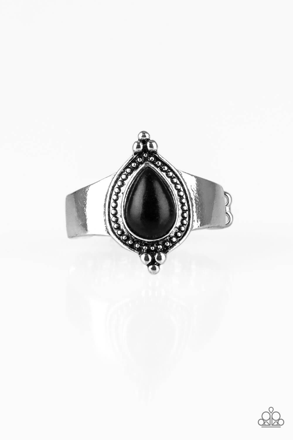 Mineral Minimalist - Black Ring - Princess Glam Shop