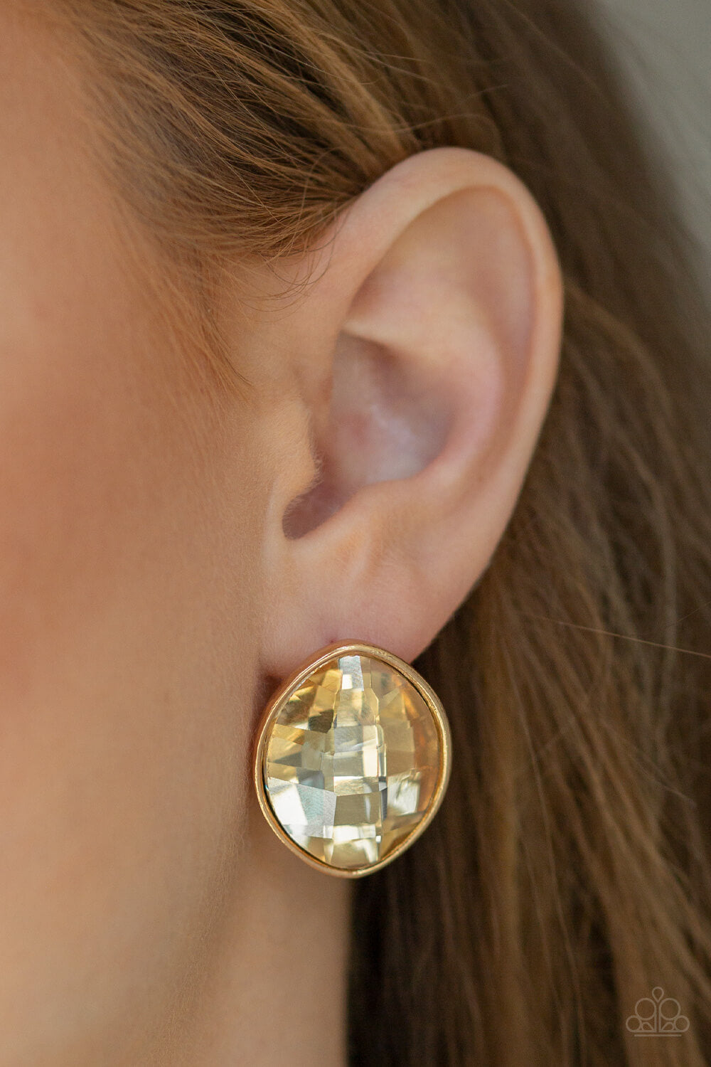 Movie Star Sparkle - Gold Earrings - Princess Glam Shop