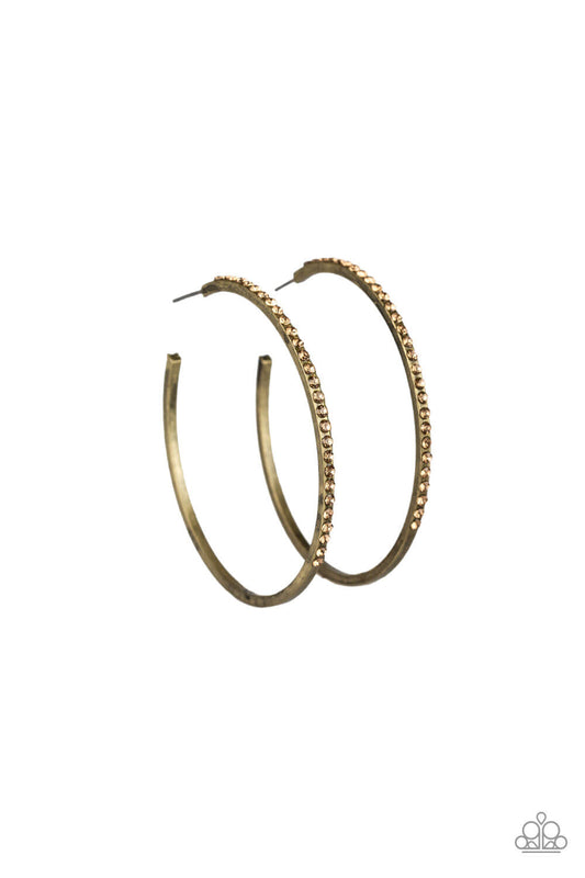 Trending Twinkle - Brass Hoop Earrings - Princess Glam Shop
