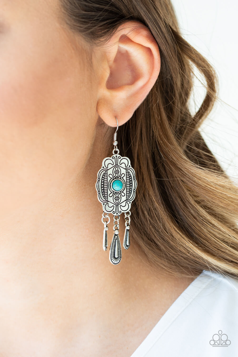 Natural Native - Blue Stone Earrings - Princess Glam Shop