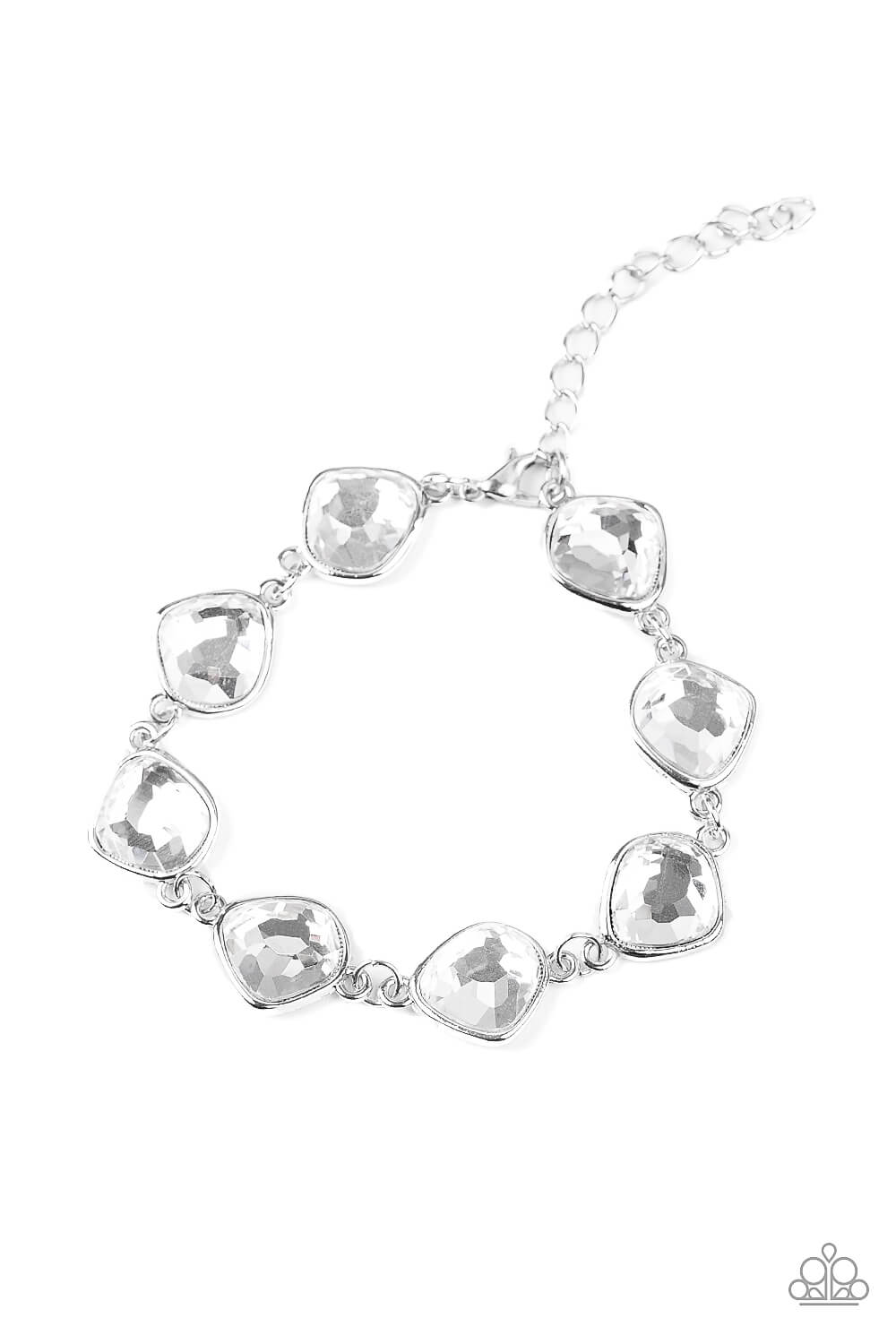 The Imperfectionist - White Gem Necklace Set & Bracelet Combo - Princess Glam Shop