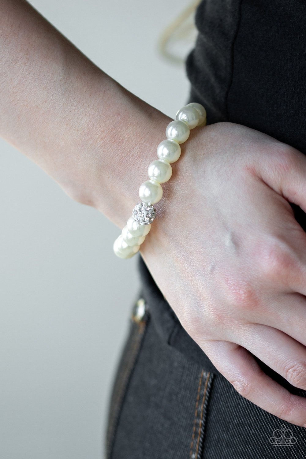 Posh Boss - White Necklace Set & Poshing Your Luck Bracelet Combo - Princess Glam Shop