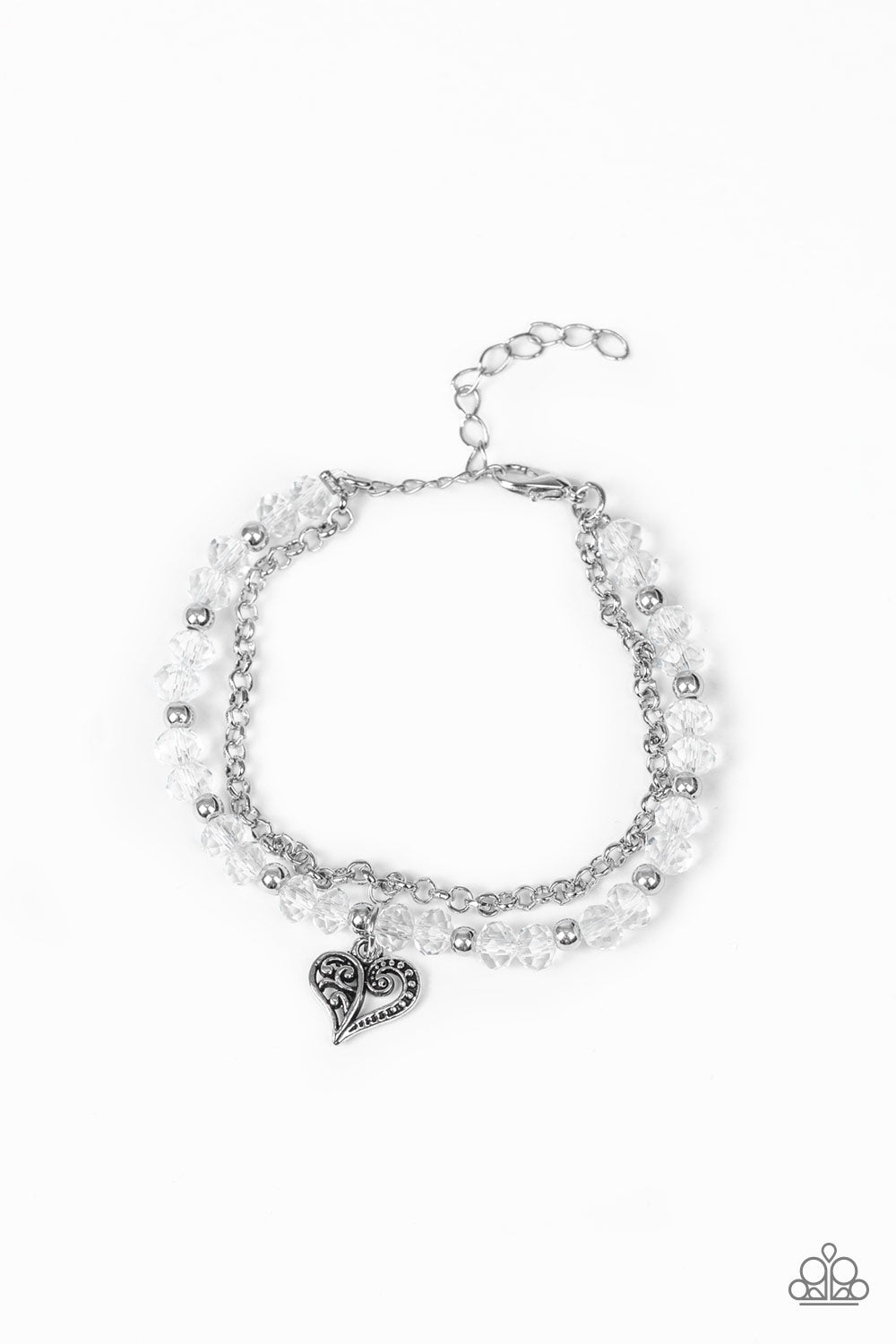 Rare Romance - White Bracelet - Princess Glam Shop