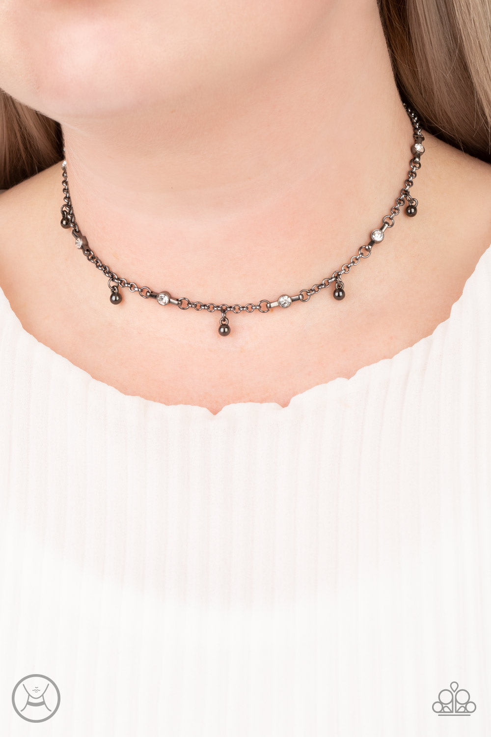 What A Stunner - Black Choker Necklace Set - Princess Glam Shop