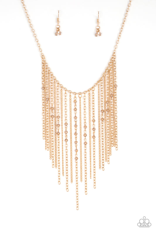 First Class Fringe - Gold Necklace Set - Princess Glam Shop