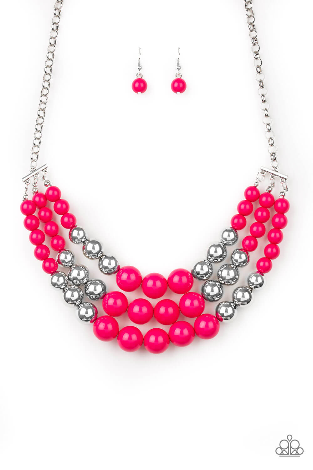 Dream Pop - Pink & Silver Necklace Set - Princess Glam Shop