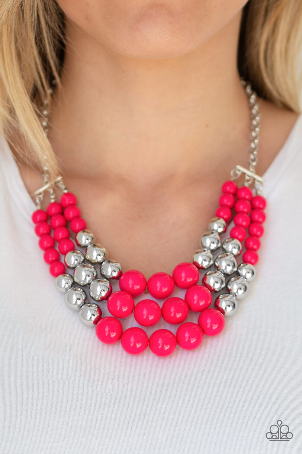 Dream Pop - Pink & Silver Necklace Set - Princess Glam Shop
