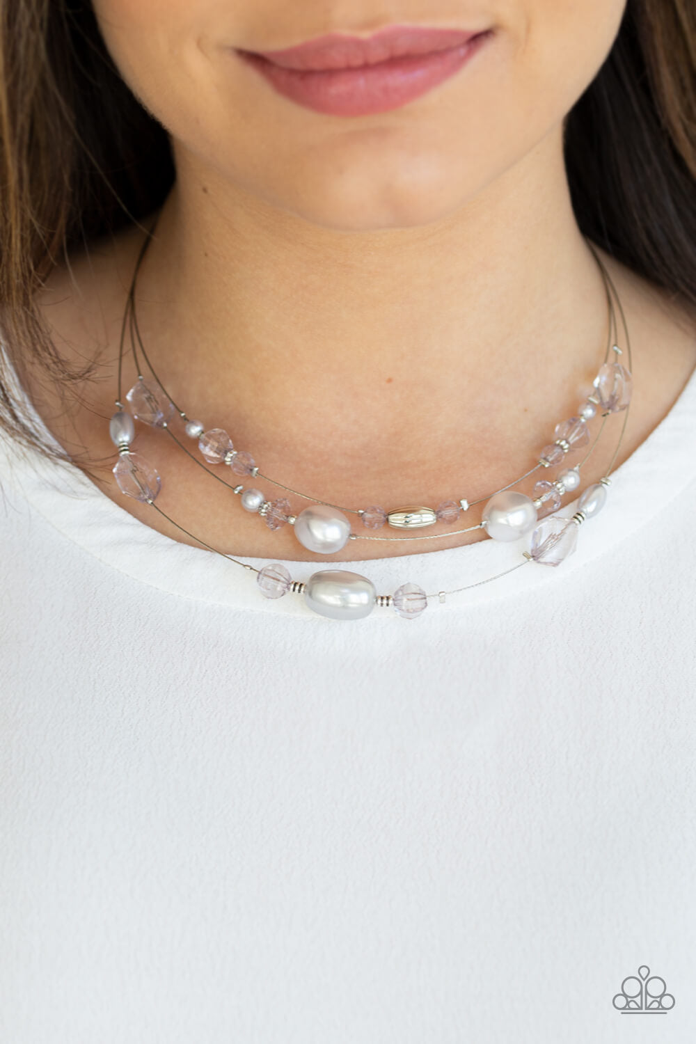 Pacific Pageantry - Silver Necklace Set - Princess Glam Shop
