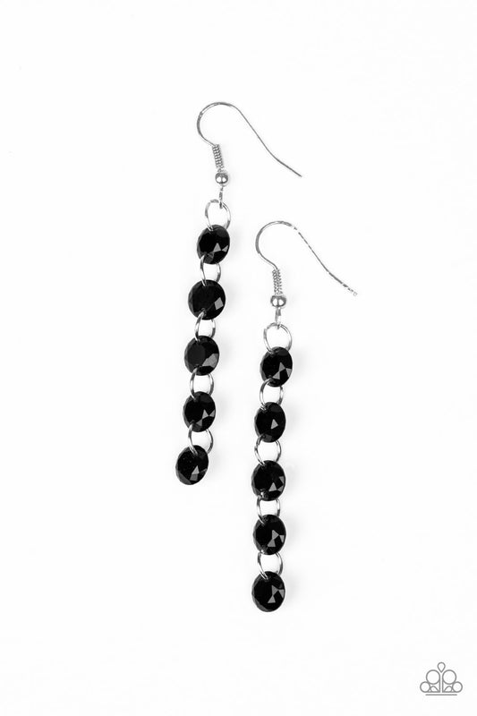Trickle-Down Effect - Black Earrings - Princess Glam Shop
