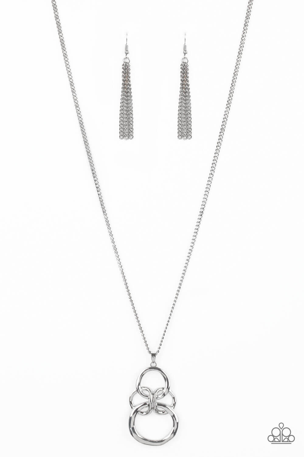 Courageous Contour - Silver Necklace Set - Princess Glam Shop