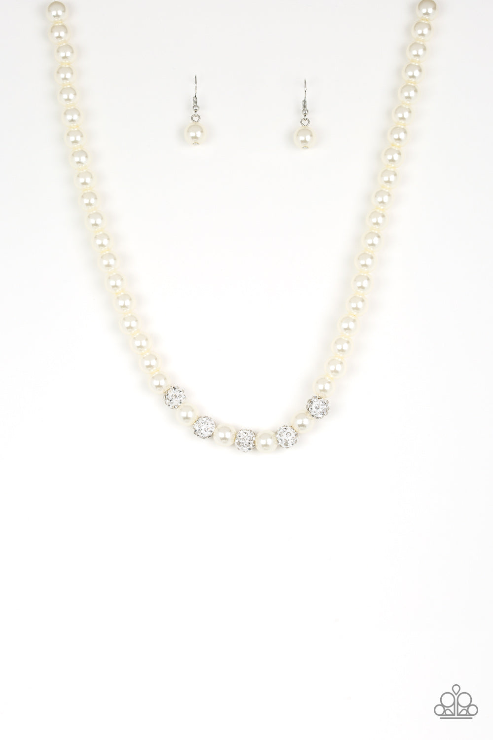 Posh Boss - White Necklace Set & Poshing Your Luck Bracelet Combo - Princess Glam Shop