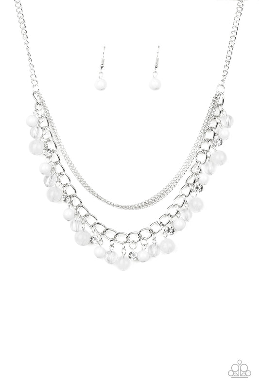 Wait and SEA White Necklace Set & Let Me SEA! White Bracelet Combo - Princess Glam Shop