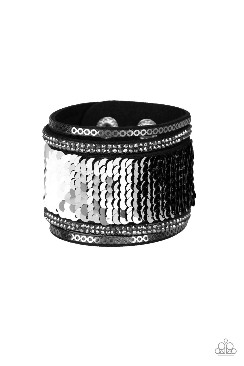 Heads Or MERMAID Tails - Black & Silver Bracelet - Princess Glam Shop