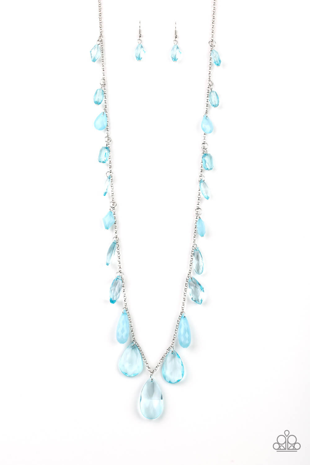 GLOW And Steady Wins The Race - Blue Necklace Set - Princess Glam Shop