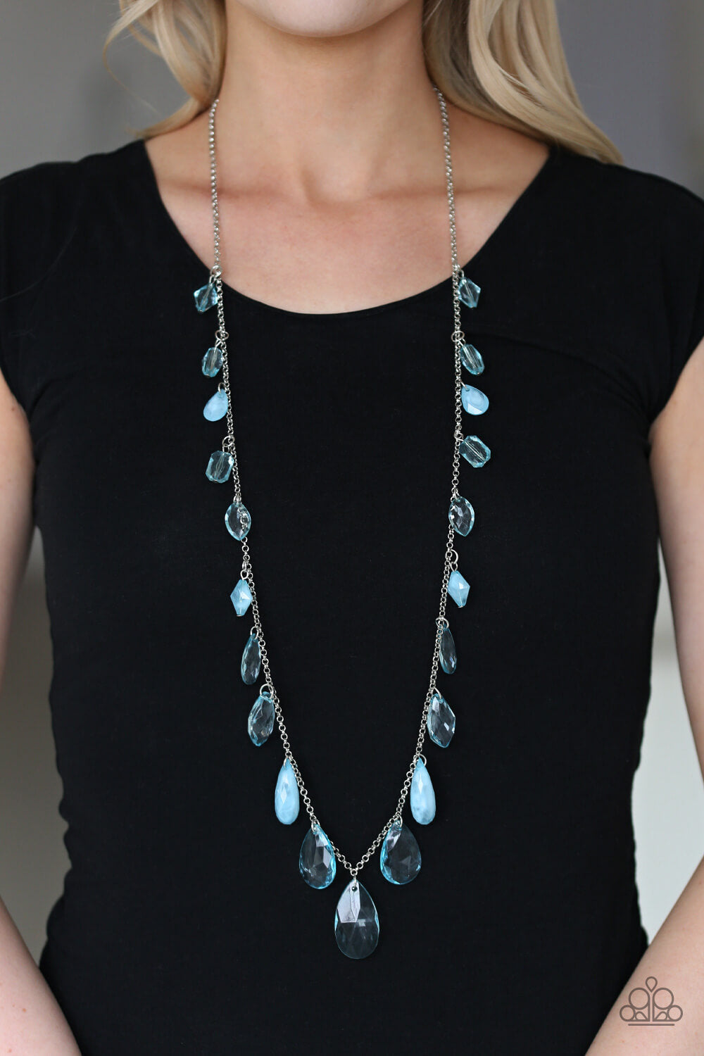 GLOW And Steady Wins The Race - Blue Necklace Set - Princess Glam Shop