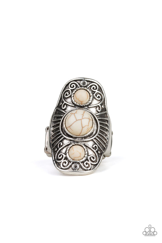 Stone Oracle - White Ring - Princess Glam Shop