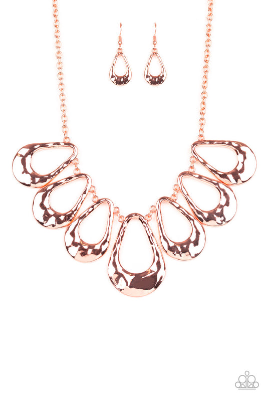 Teardrop Envy - Copper Necklace Set - Princess Glam Shop