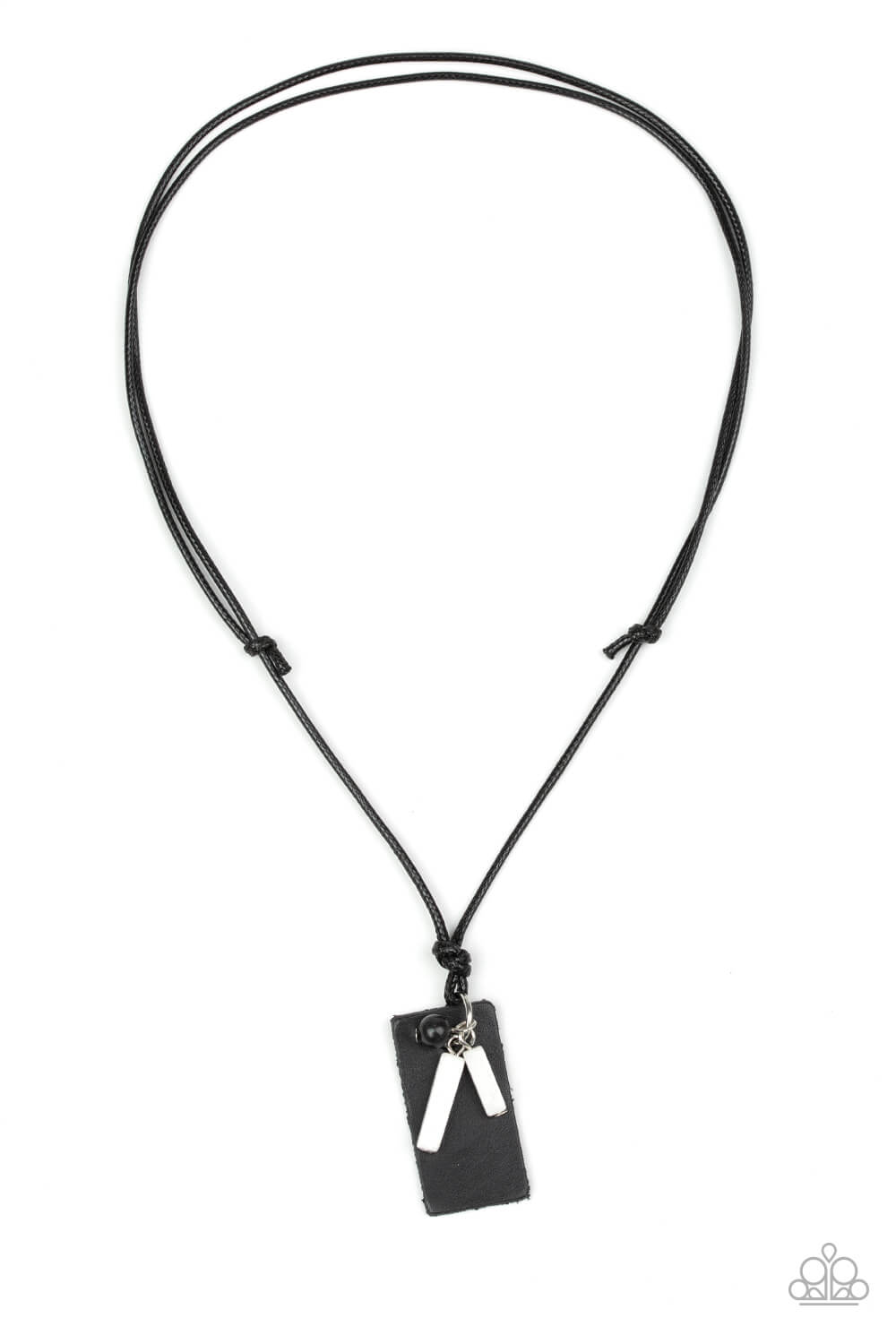 Explorer Edge - White Stone Black Leather Necklace - Princess Glam Shop