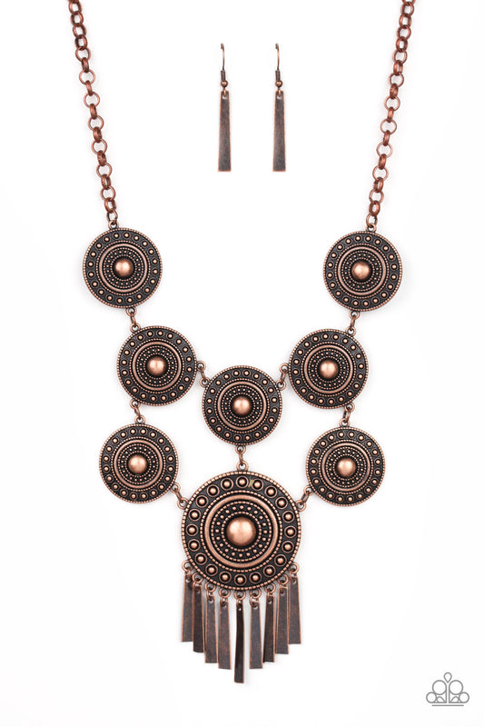 Modern Medalist - Copper Necklace Set - Princess Glam Shop