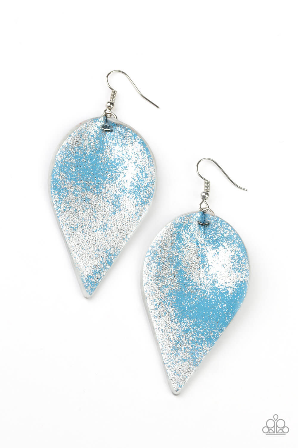 Enchanted Shimmer - Blue Leather Earrings - Princess Glam Shop
