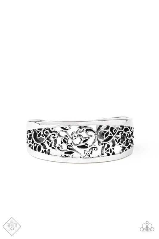 Vine Garden - Silver Cuff Bracelet Fashion Fix Exclusive - Princess Glam Shop