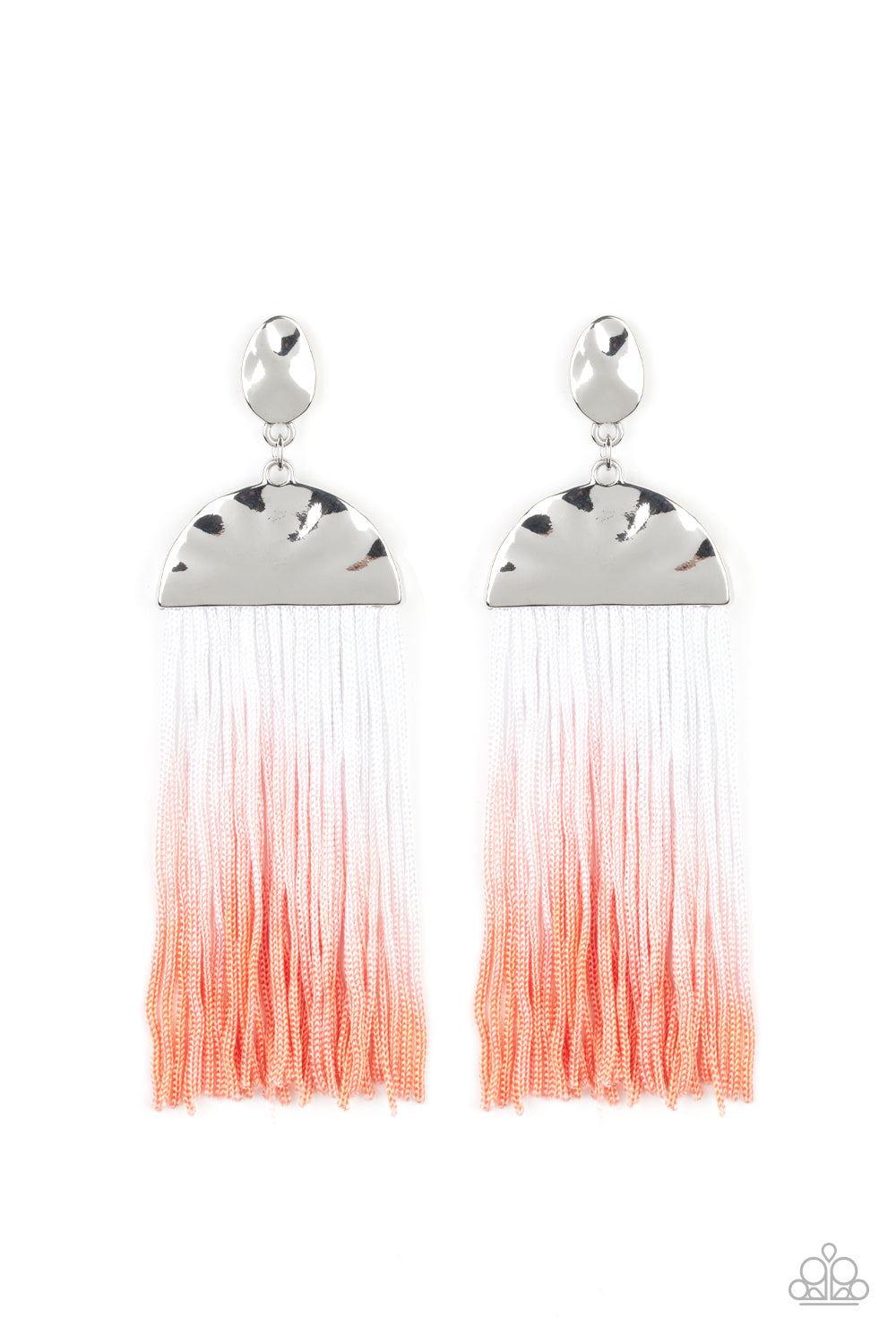 Rope Them In - Orange & White Ombre Earrings - Princess Glam Shop
