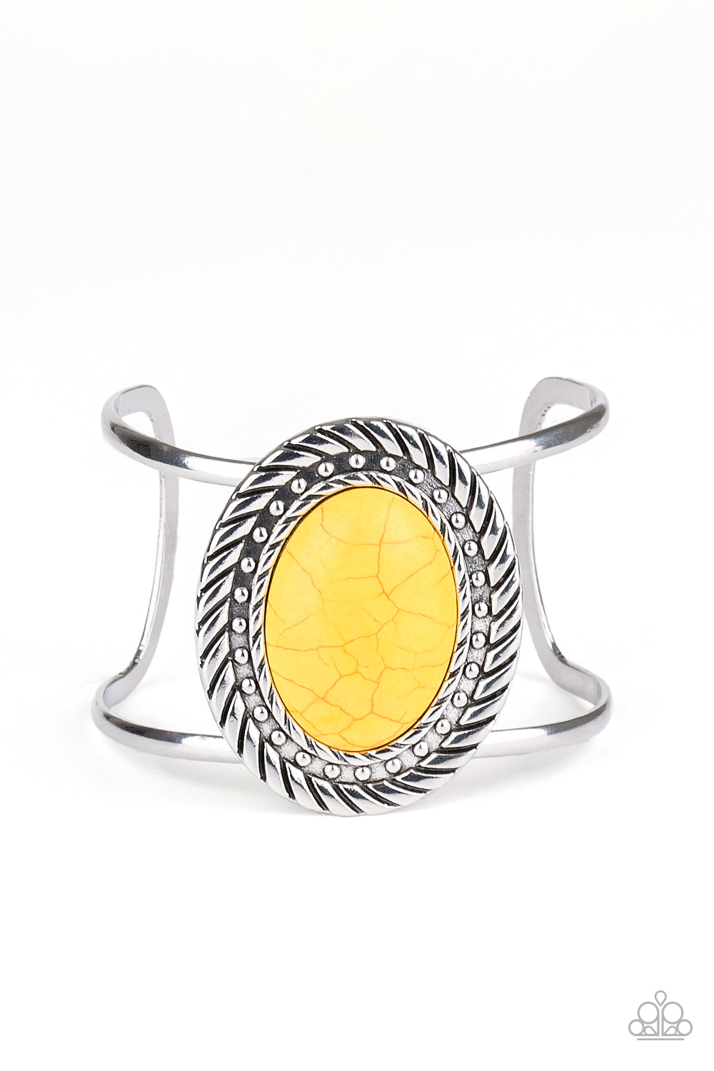 Desert Aura - Yellow Stone Cuff Bracelet - Princess Glam Shop