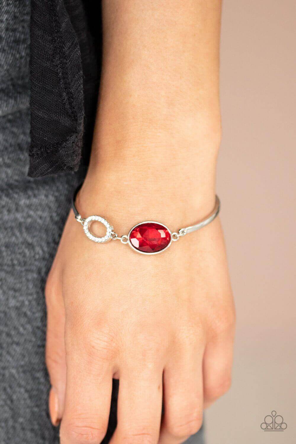 Unstoppable Glamour - Red Necklace & Bracelet Combo - Princess Glam Shop