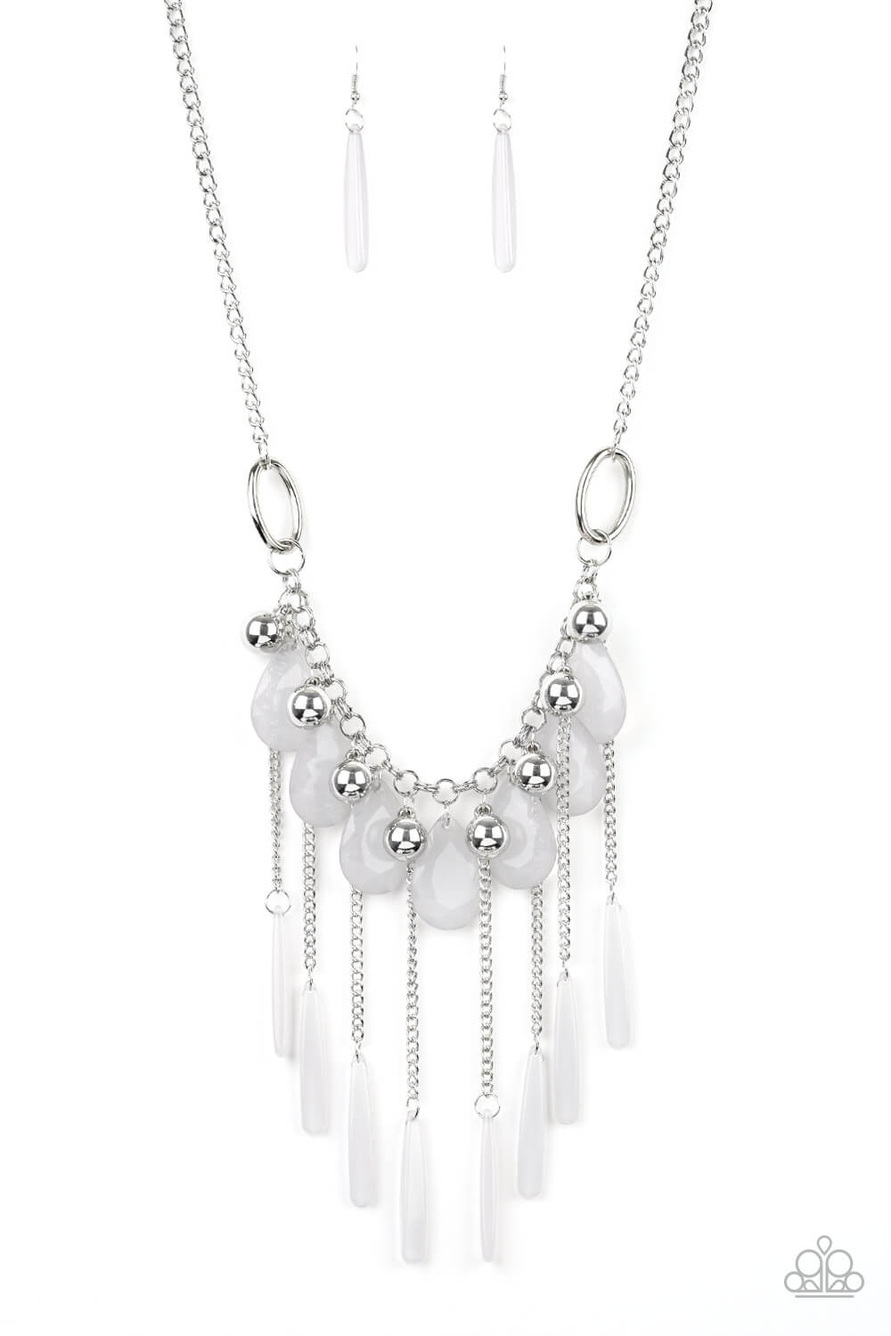 Roaring Riviera Necklace Set - Silver - Princess Glam Shop