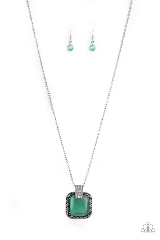Effervescent Elegance - Green Necklace Set - Princess Glam Shop