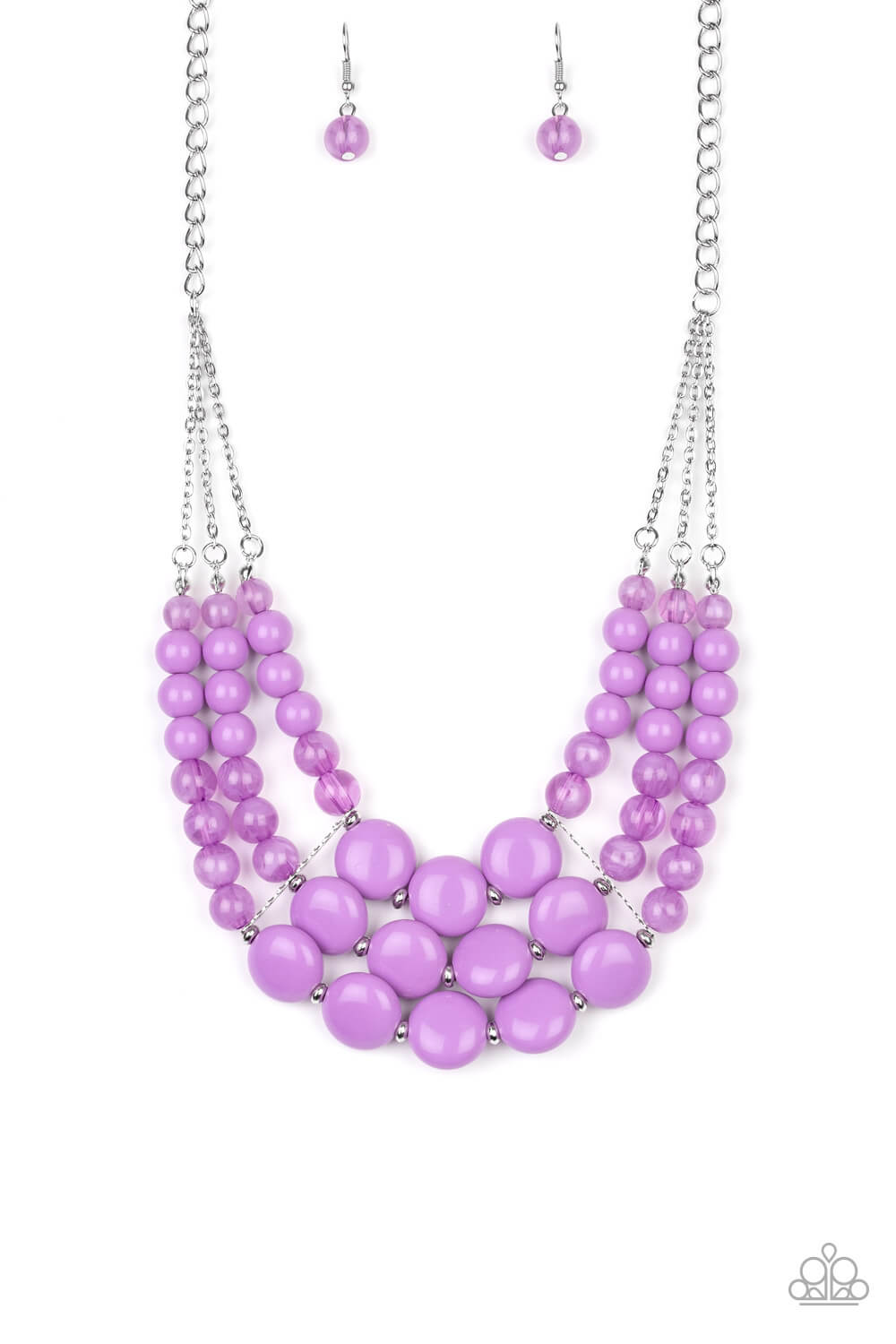 Flirtatiously Fruity - Purple Necklace Set - Princess Glam Shop