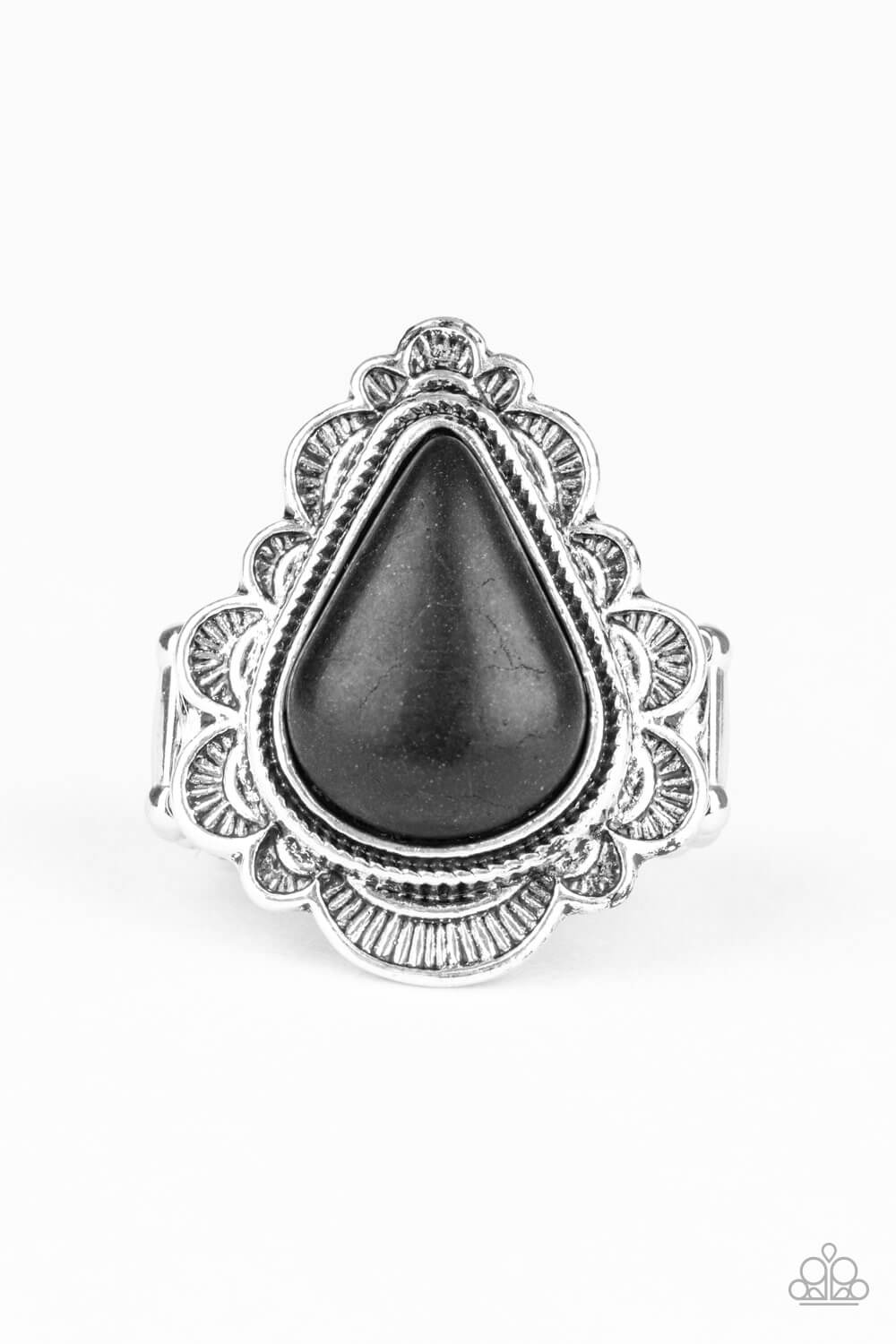Desert Escape - Black Stone Ring - Princess Glam Shop