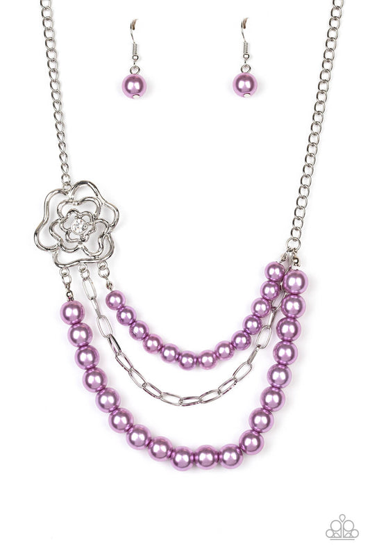 Fabulously Floral - Purple Necklace - Princess Glam Shop