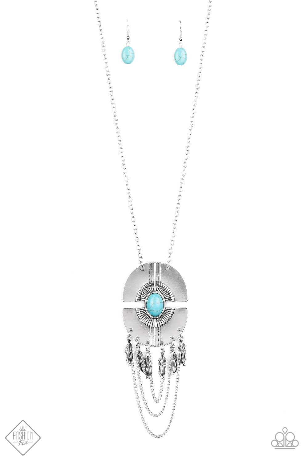 Desert Culture - Blue Stone Necklace Set - Princess Glam Shop