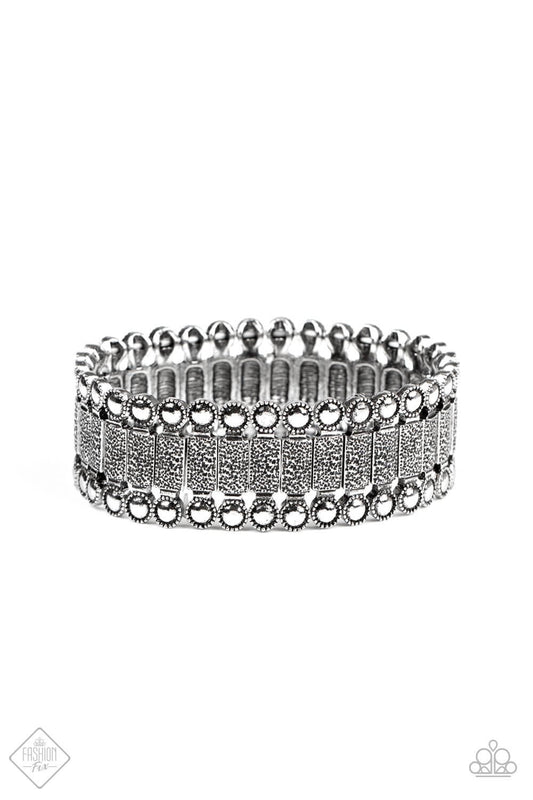 Rustic Rhythm - Silver Bracelet - Princess Glam Shop